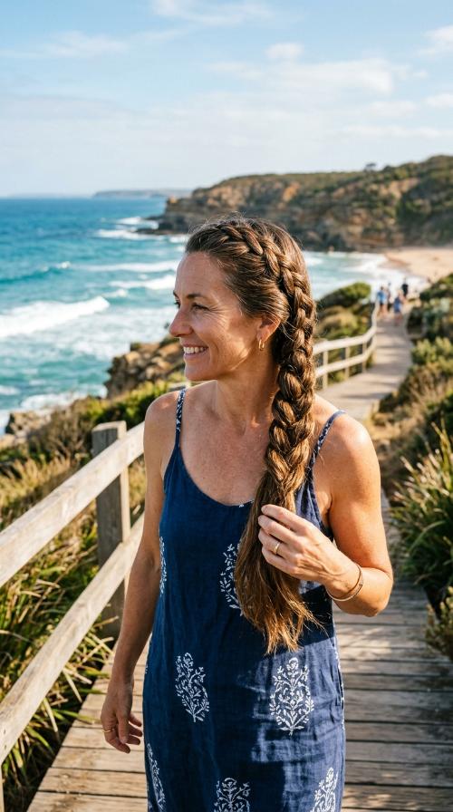 Triple Braided Ponytail