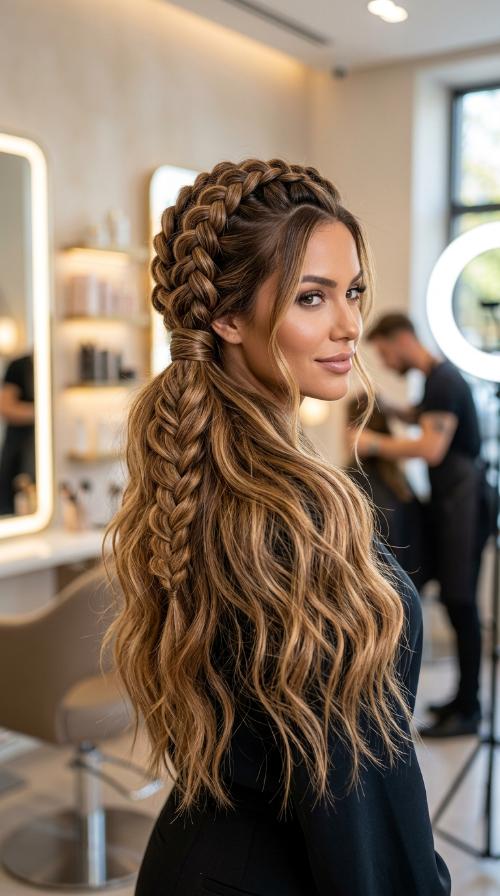 Triple Braided Ponytail