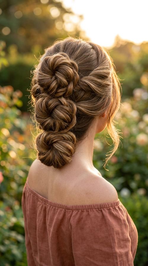 Triple Bun Updo