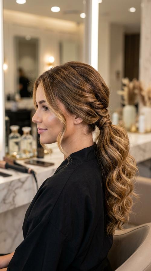 Triple Twist Low Ponytail