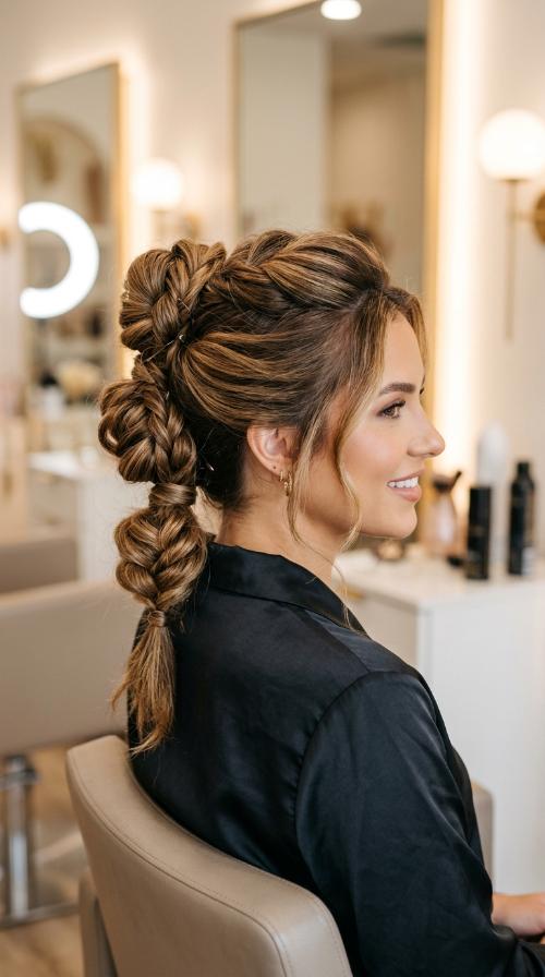 Triple Twisted Bun Row