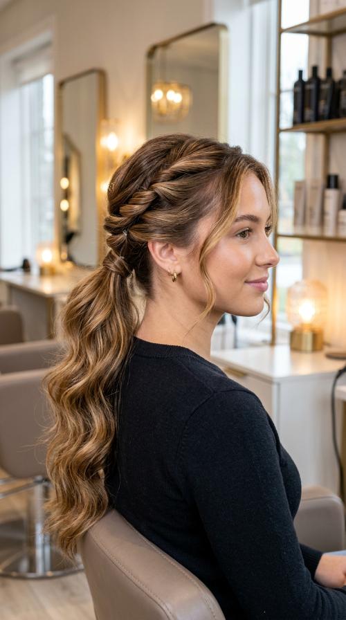 Triple Twisted Ponytail