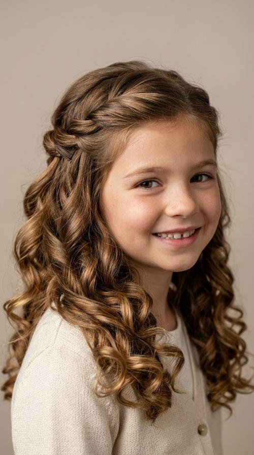 Twist-Back Pinned Curls