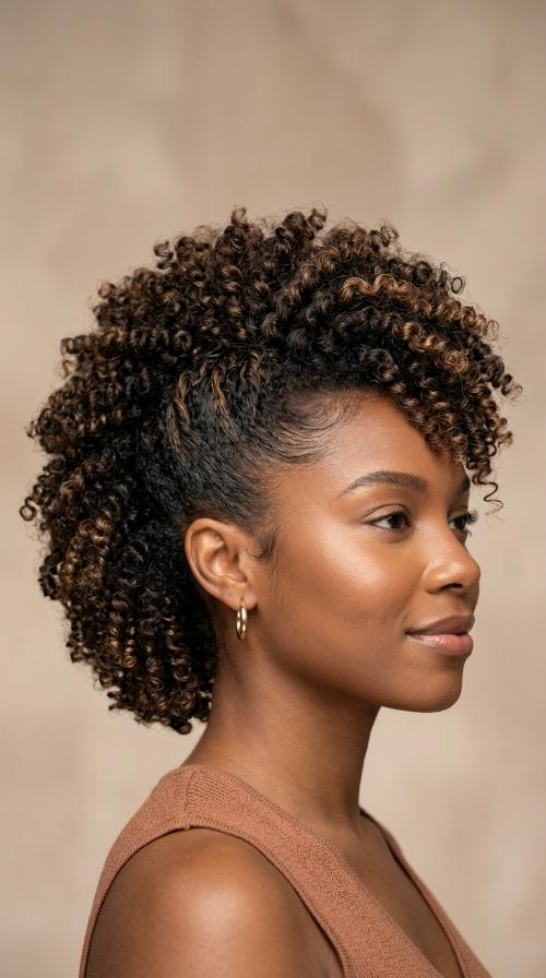 Twist-Out Faux Hawk