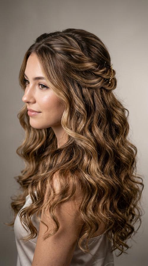 Twisted Half-Up Style