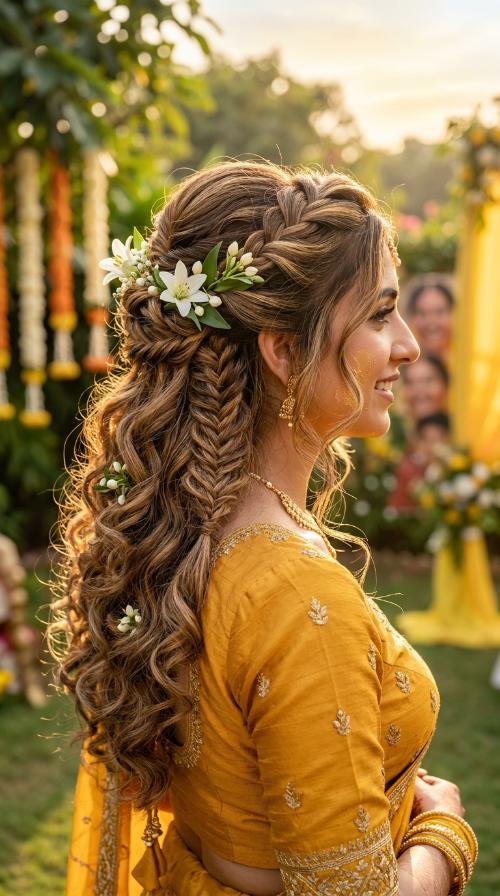 Twisted Half-Up with Lily Accents