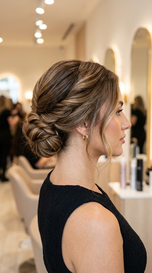 Twisted Low Chignon