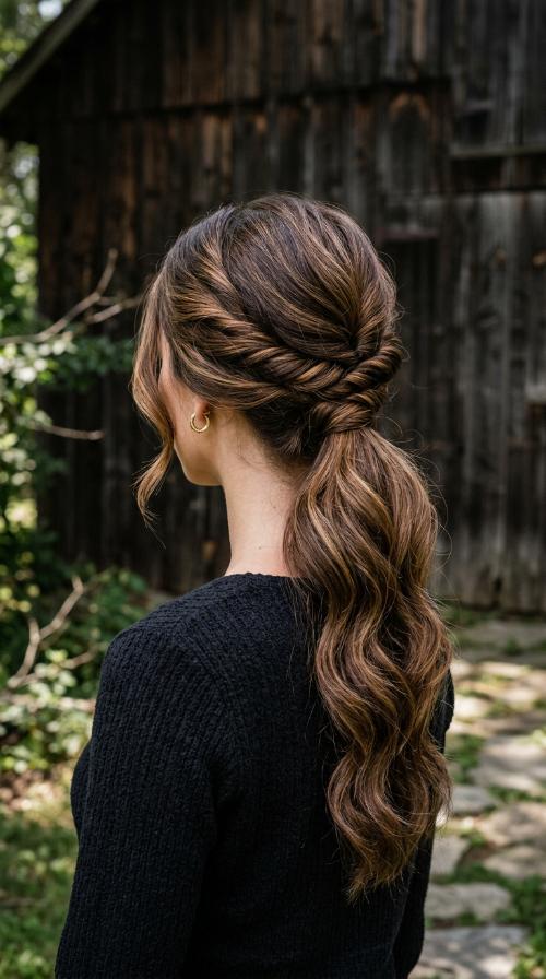Twisted Low Ponytail