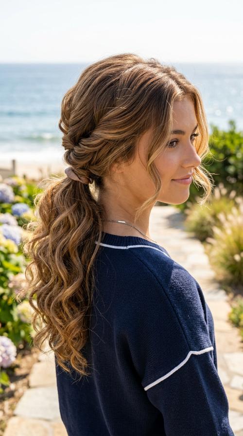 Twisted Low Ponytail