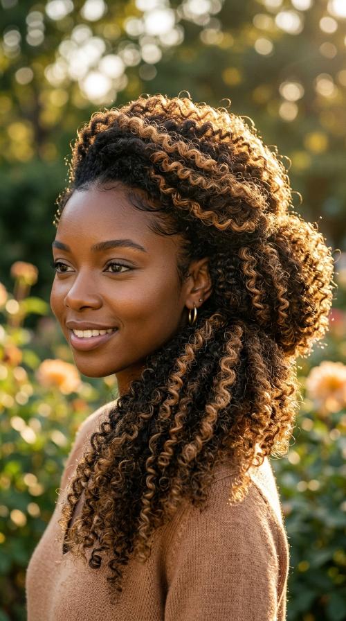 Type 4B Puffed Side Ponytail