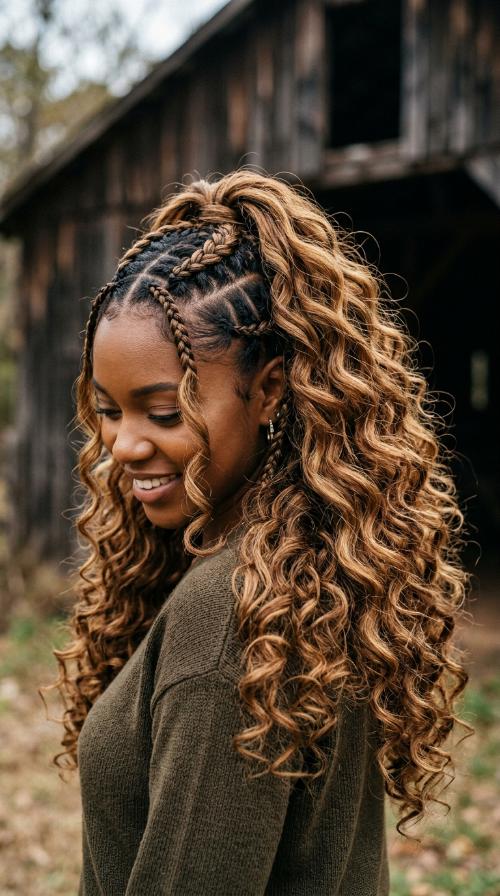 U-Part Weave for Scalp Access