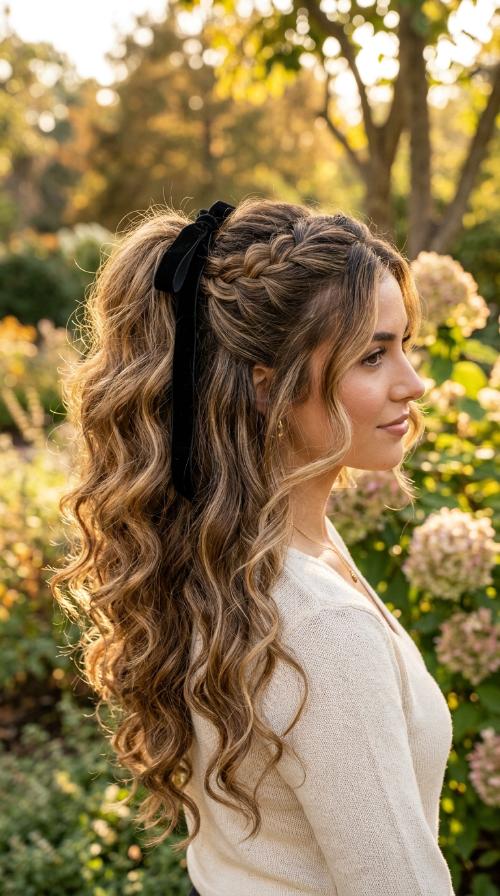 Velvet Ribbon Ponytail