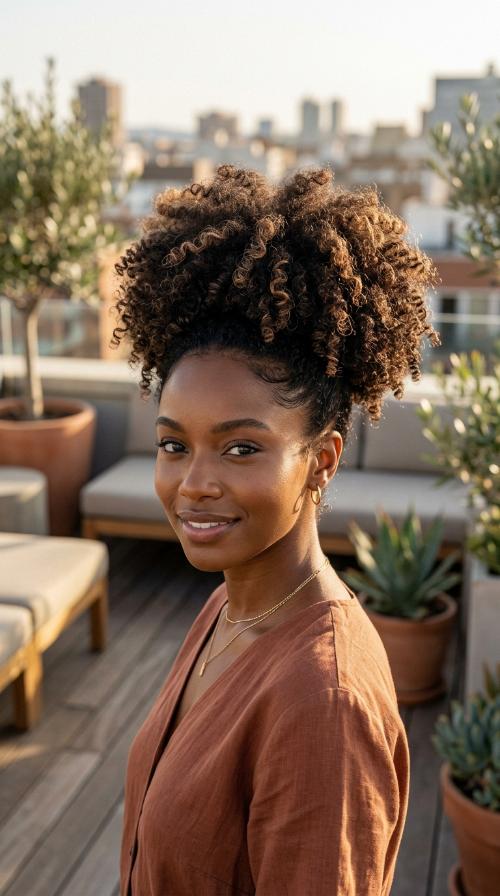 Voluminous Afro Puff