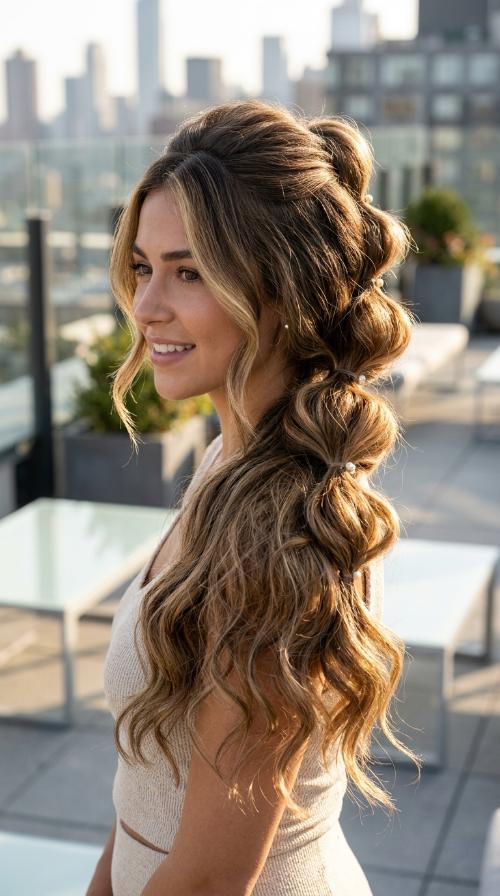 Voluminous Bubble Ponytail