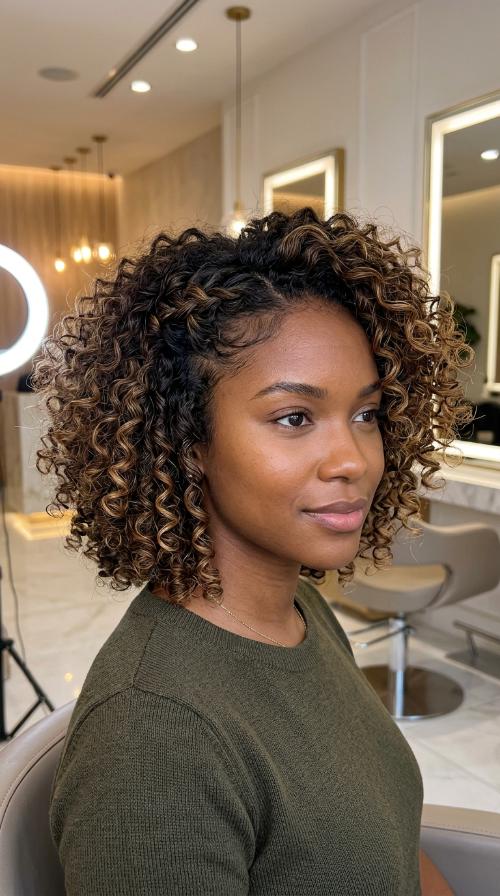 Voluminous Curly Bob