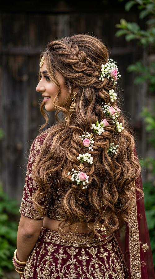 Voluminous Floral Braid