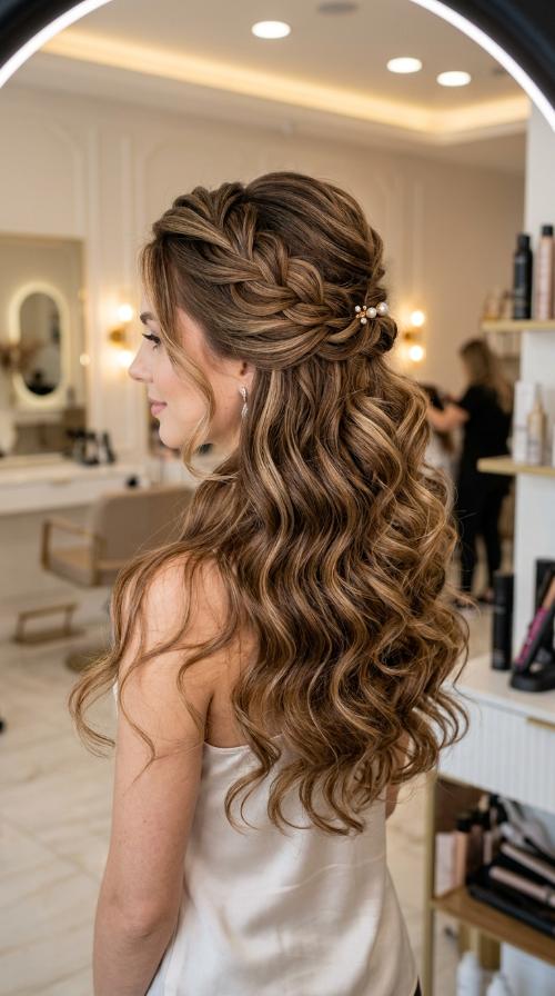 Voluminous Half-Down Style
