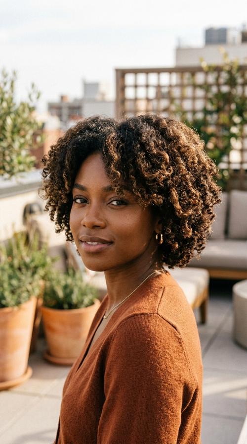 Voluminous Layered Crop for Long Faces