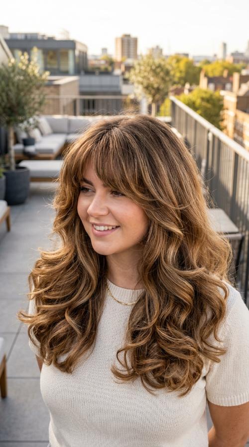 Voluminous Root-Lift Bangs
