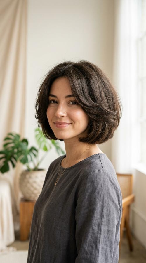 Voluminous Round Bob