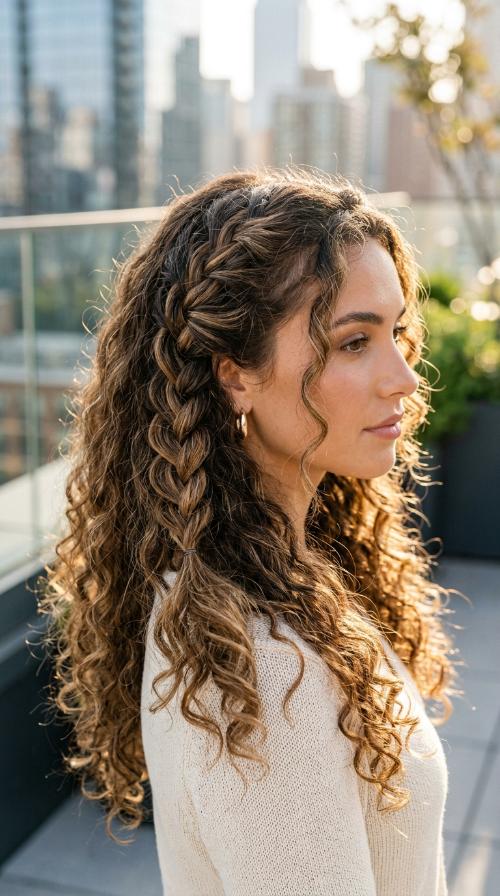 Waterfall Braid Side Accents