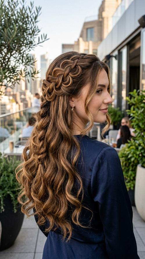 Waterfall Braid with Loose Waves