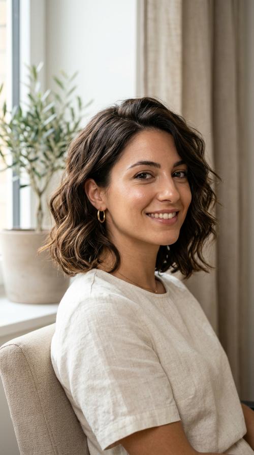 Wavy Textured Italian Bob