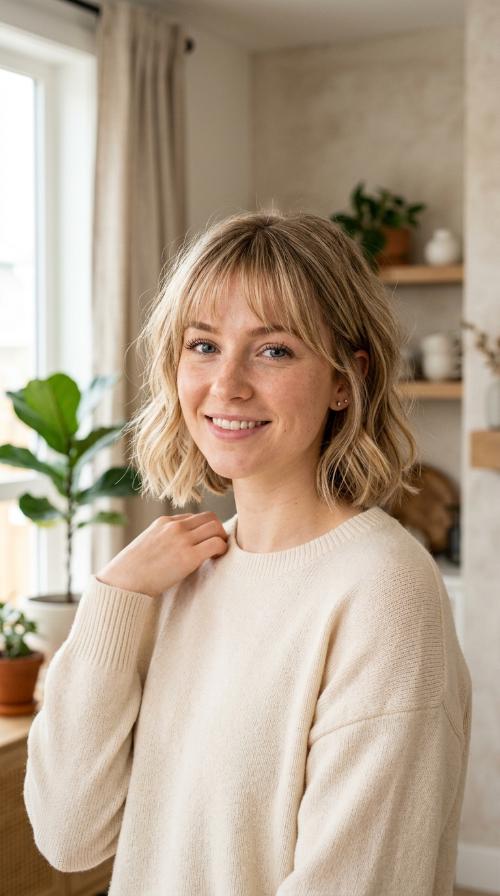 Wispy Fringe Bob