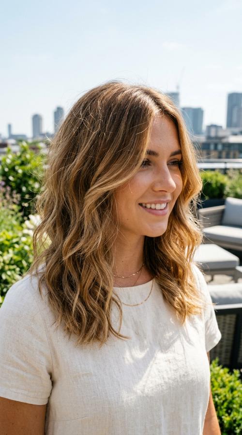 Wispy Layers with Side Part