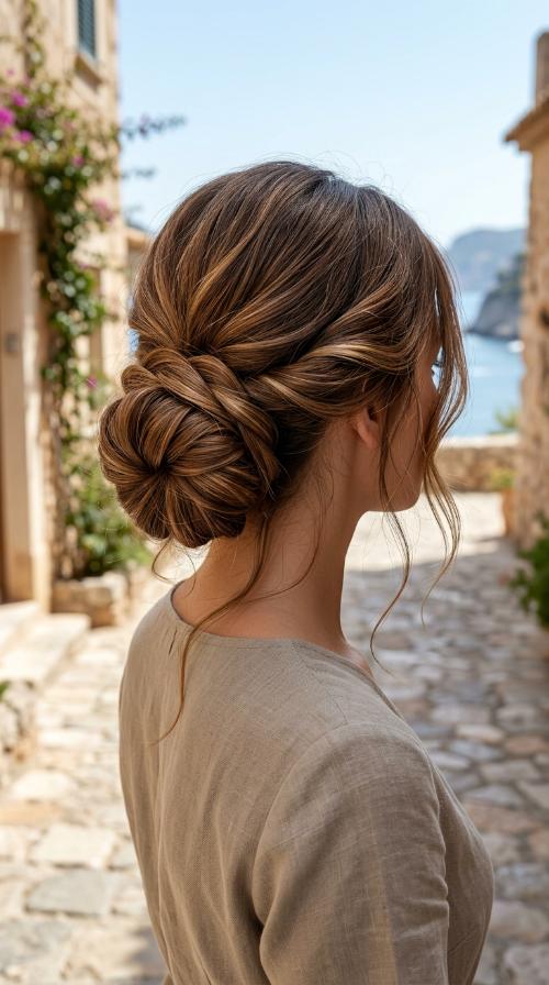 Wrapped Low Bun