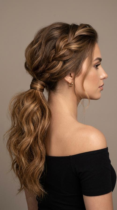 Wrapped Low Ponytail