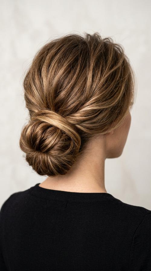 Wrapped Low Ponytail Bun