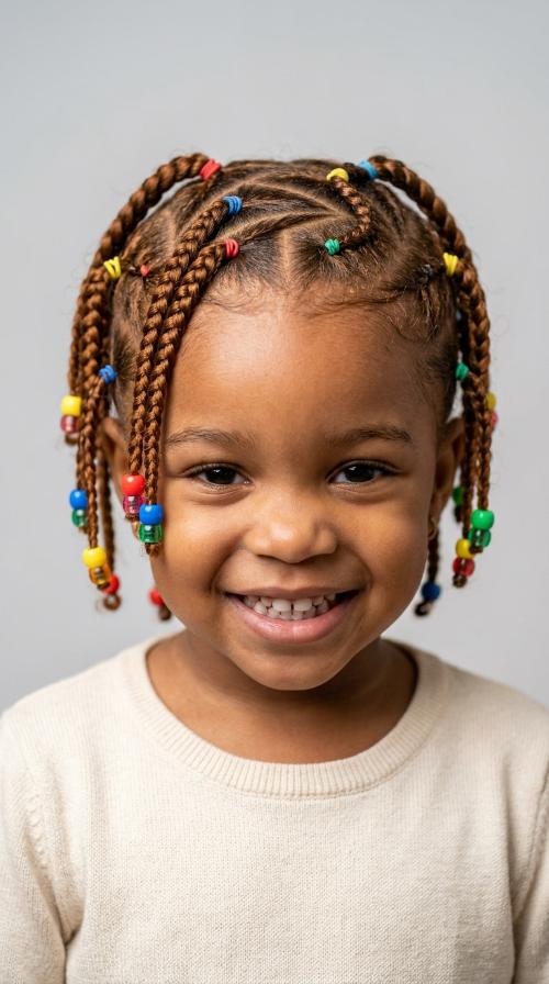 Zig-Zag Cornrows with Rubber Band Reinforcement