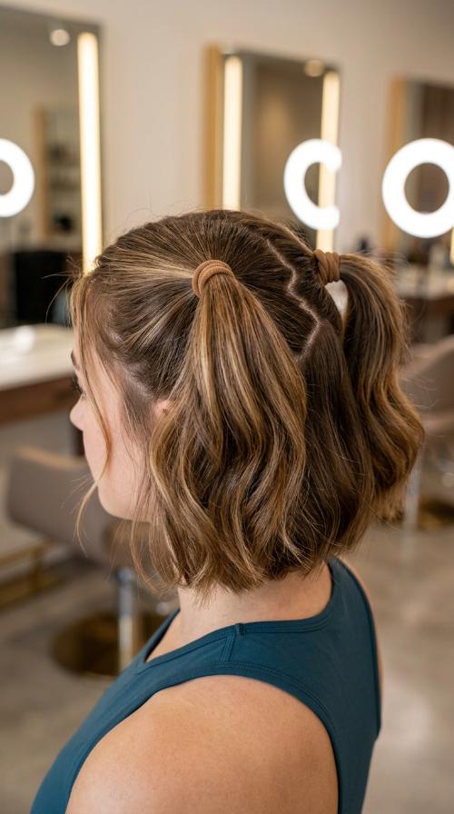Zig-Zag Part Pigtails