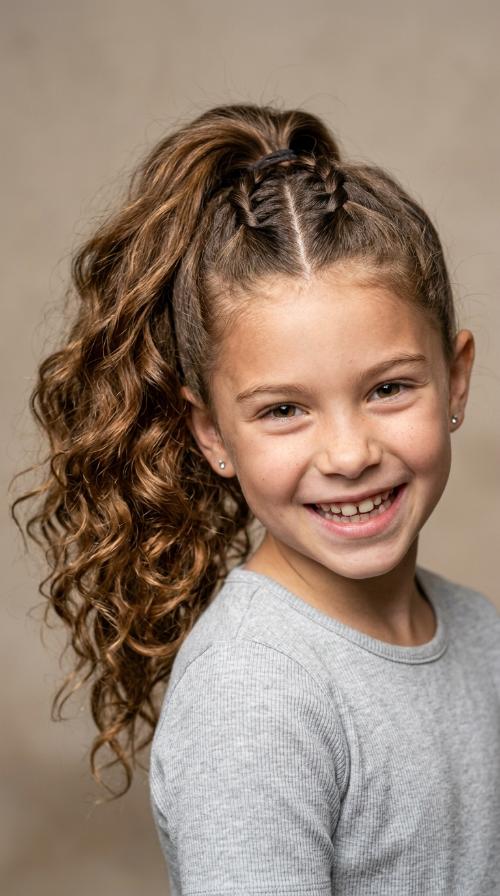 Zig-Zag Part Ponytail