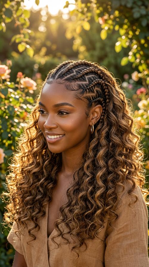 Zig-Zag Parted Rows