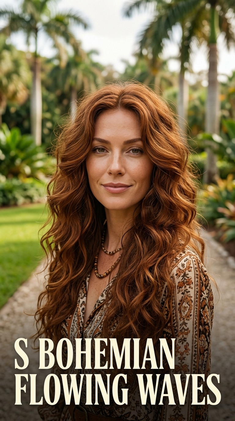 1970s Bohemian Flowing Waves