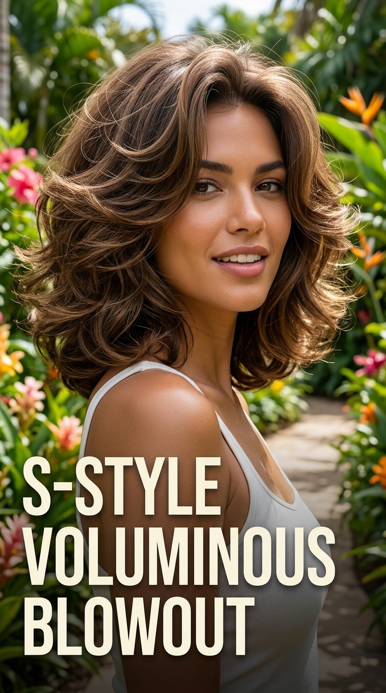 90s-Style Voluminous Blowout