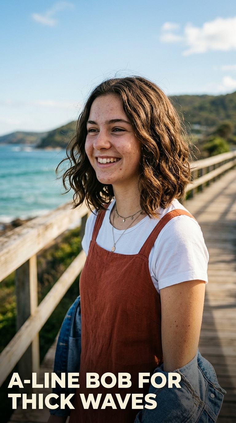 A-Line Bob for Thick Waves
