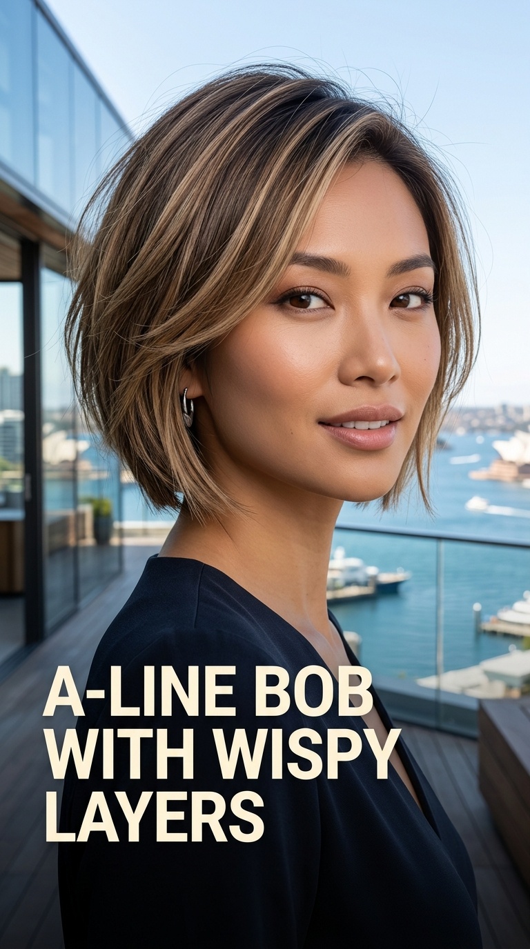 A-Line Bob with Wispy Layers