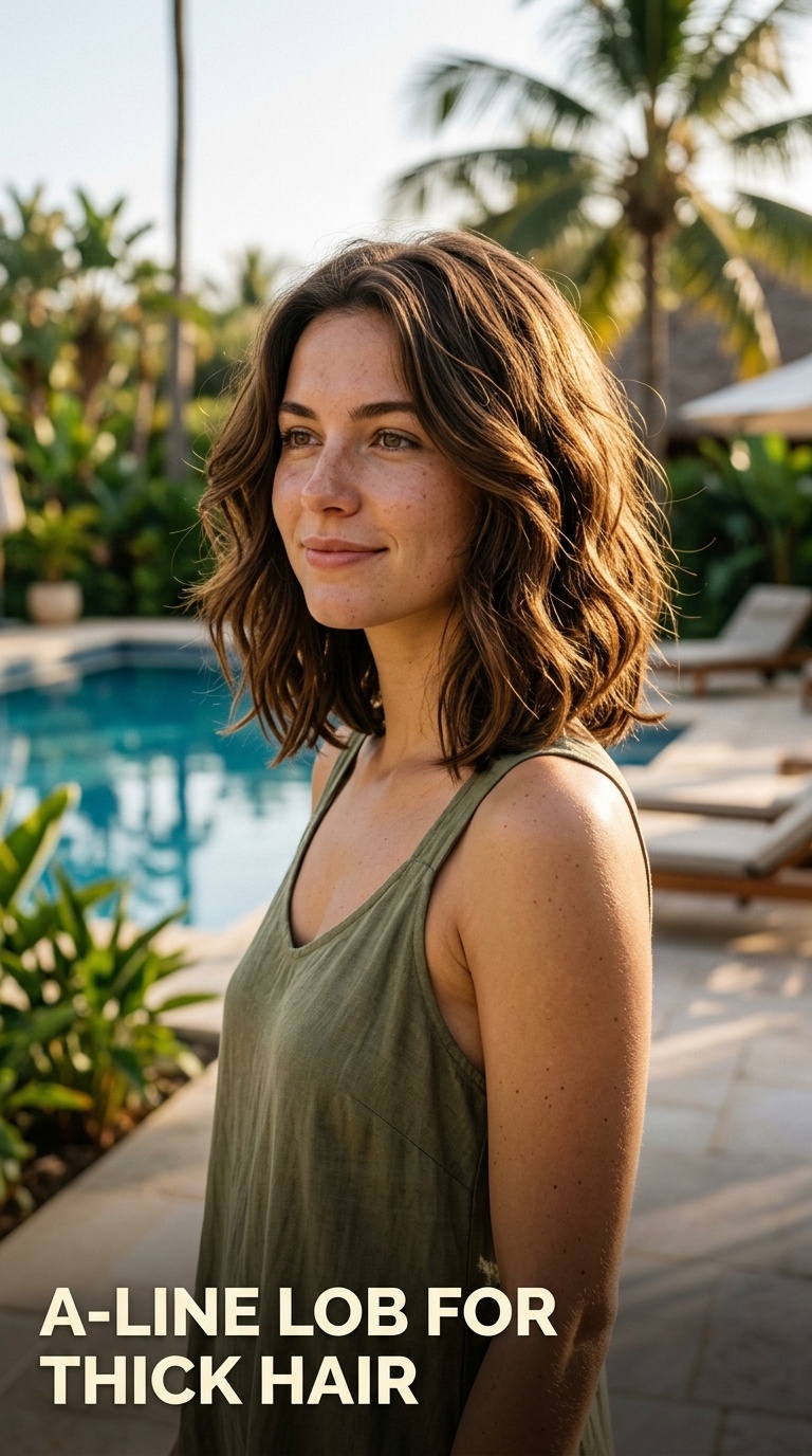 A-Line Lob for Thick Hair