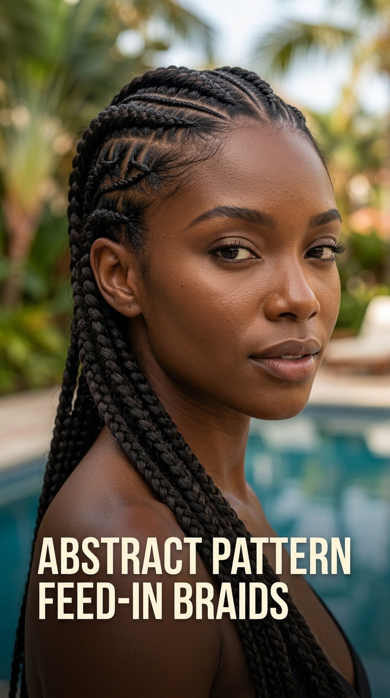 Abstract Pattern Feed-in Braids