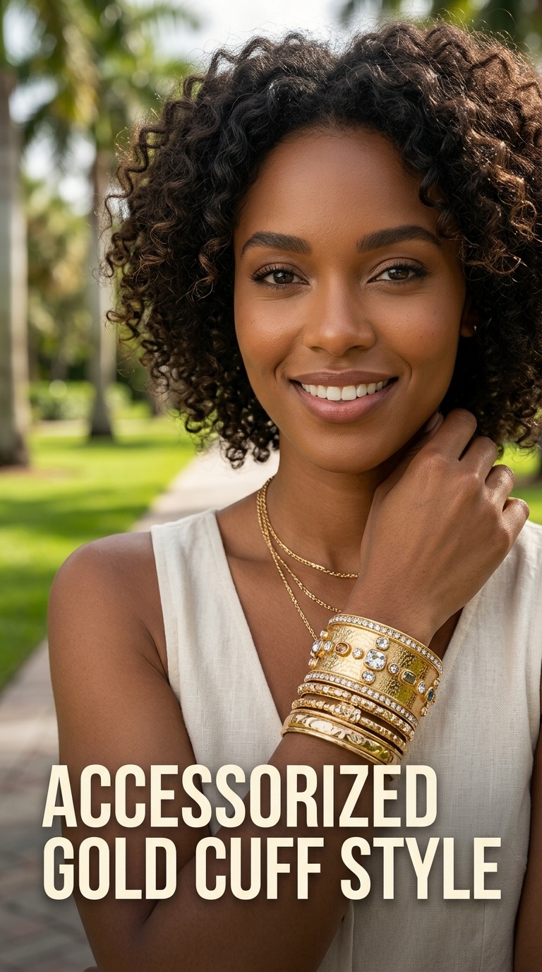 Accessorized Gold Cuff Style