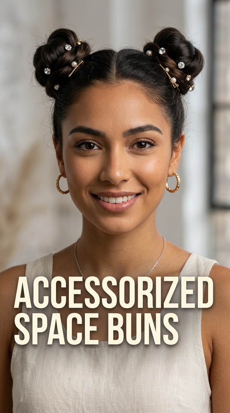 Accessorized Space Buns
