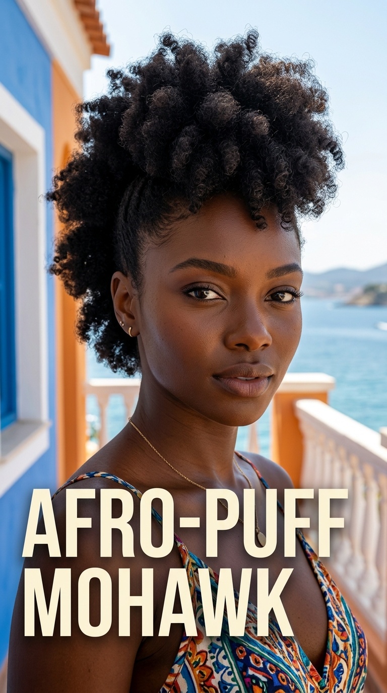 Afro-Puff Mohawk