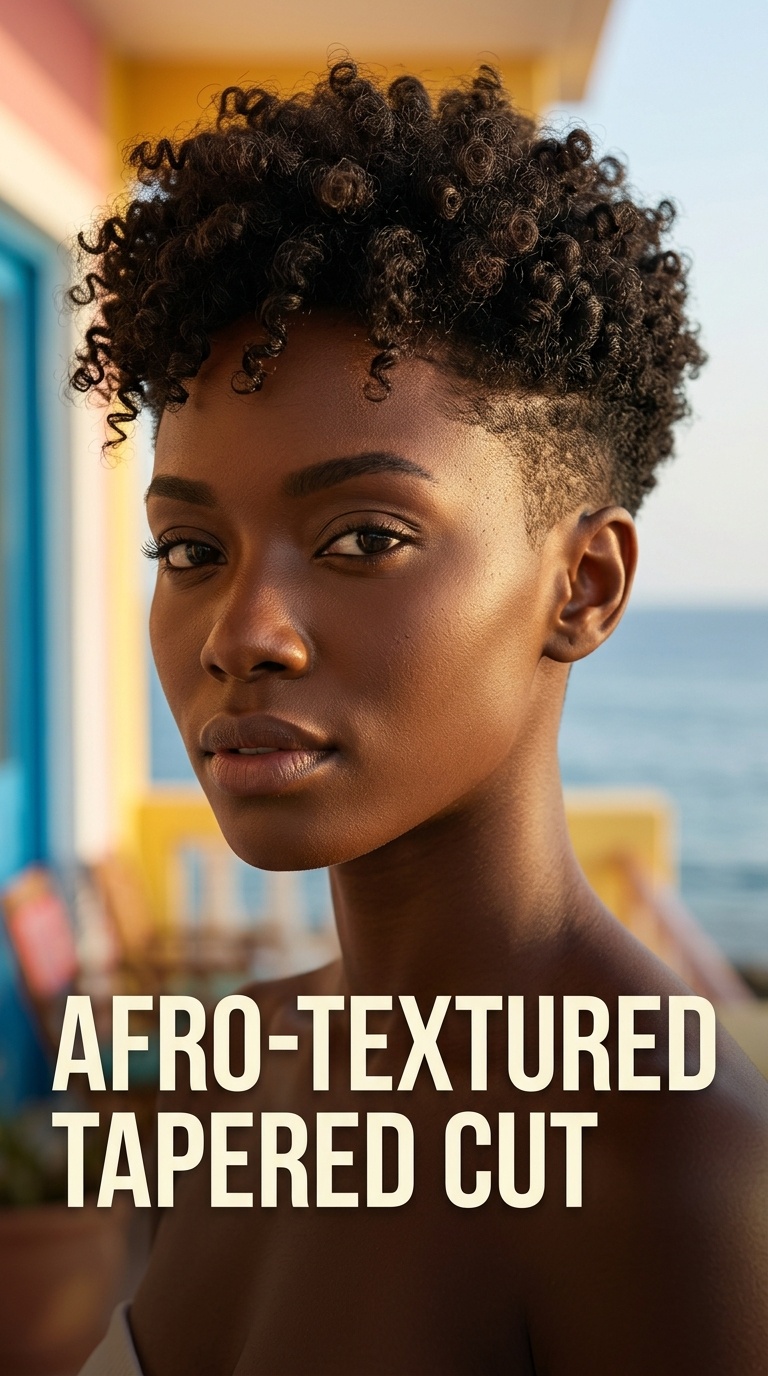 Afro-Textured Tapered Cut
