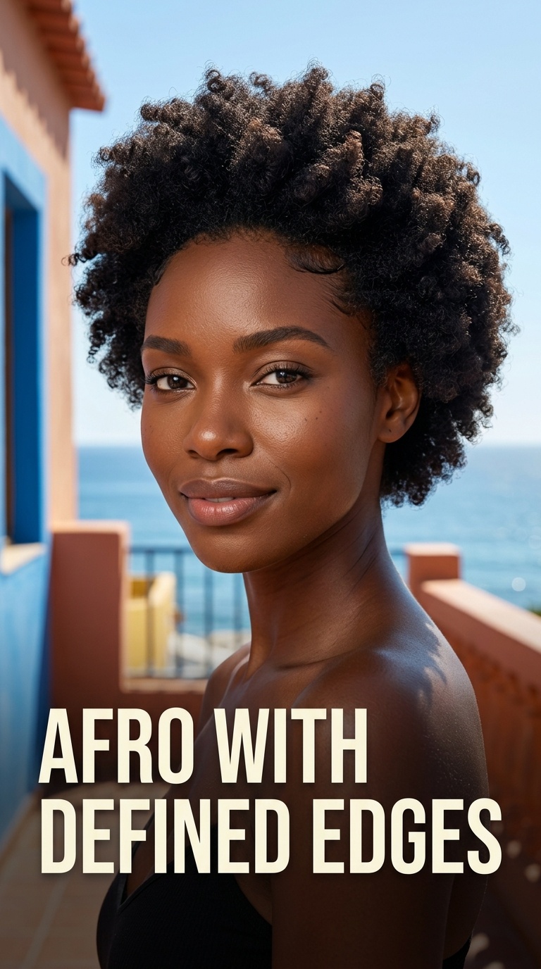 Afro with Defined Edges