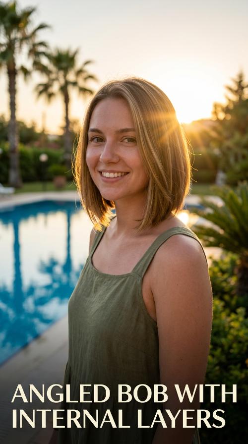 Angled Bob with Internal Layers