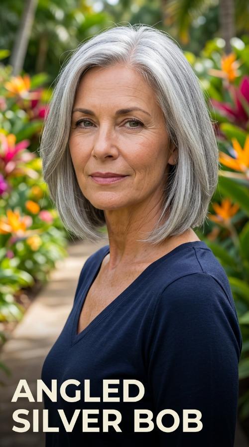 Angled Silver Bob