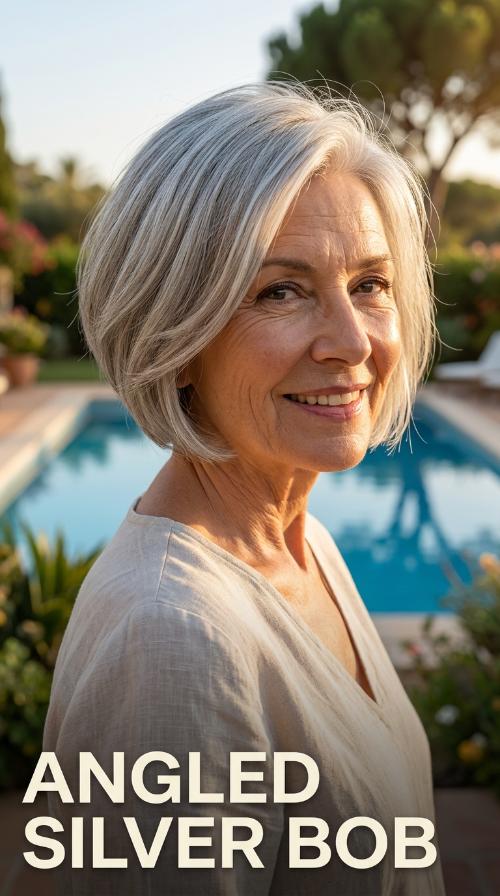Angled Silver Bob